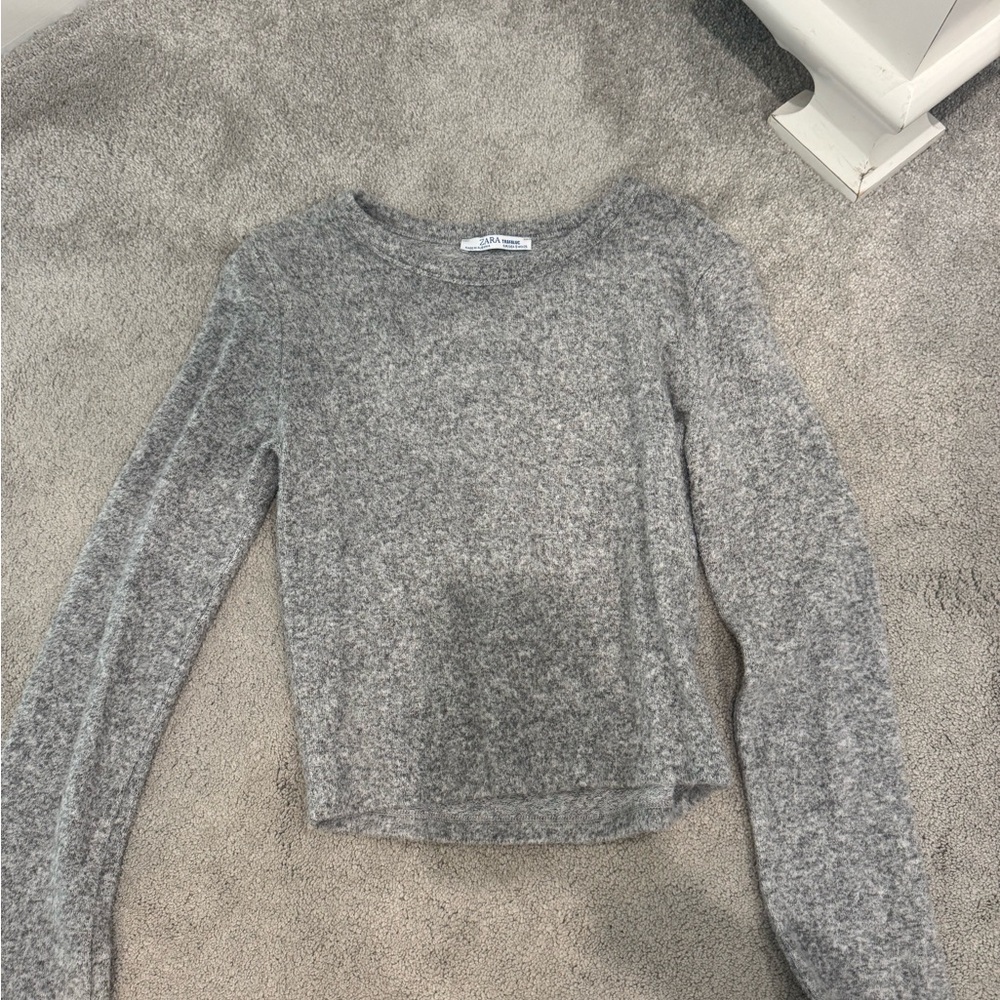 Zara Wool Women’s Gray Long Sleeve Sweater Size Small